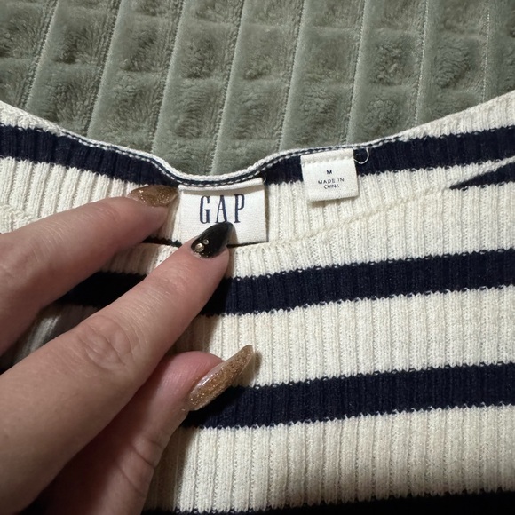 GAP Navy and Cream Striped Sweater - Picture 2 of 2